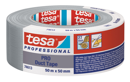 Tesa 74613 Duct Tape PRO 50m:50mm silber matt