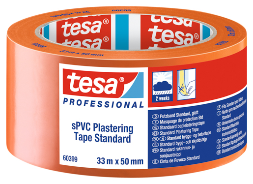 Tesa 60399 Putzband PVC Standard 33m:50mm, orange