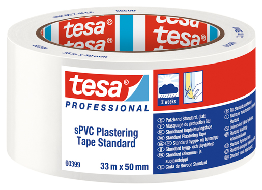 Tesa 60399 Putzband PVC Standard 33m:50mm, weiß