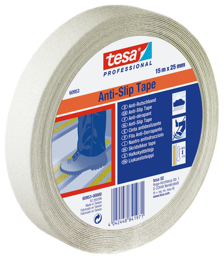 Tesa 60953 Anti-Rutsch Klebeband 15m:25mm, fluoreszierend