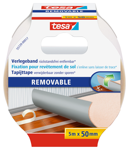 Tesa 55729 Verlegeband 5m:50mm, rückstandsfrei entfernbar