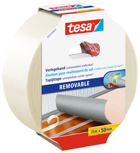Tesa 55735 Verlegeband 25m:50mm, rückstandsfrei entfernbar