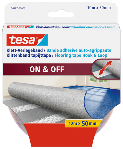 Tesa 56187 Klett-Verlegeband 10m:50mm
