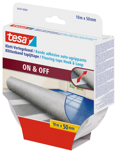Tesa 56187 Klett-Verlegeband 10m:50mm