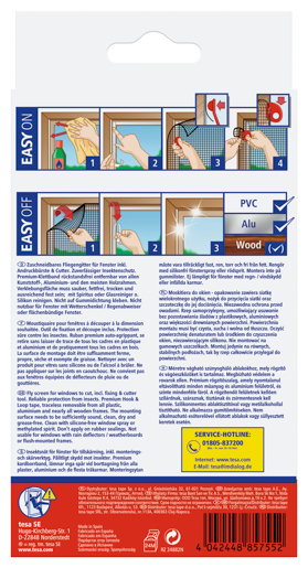 Tesa 55388 Fliegengitter Fenster 1,30m:1,50m, anthrazit, Sichtschutz