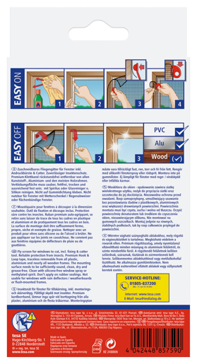 Tesa 55667 Fliegengitter Fenster 1mx1m, anthrazit, Sichtschutz