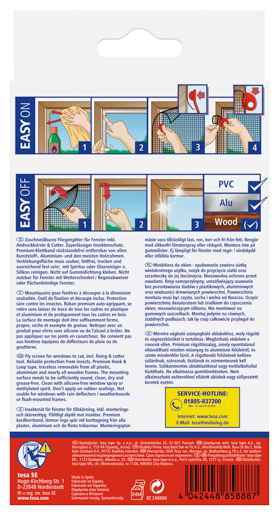 Tesa 55914 Fliegengitter Fenster 1,7m x1,8m, weiß, Sichtschutz