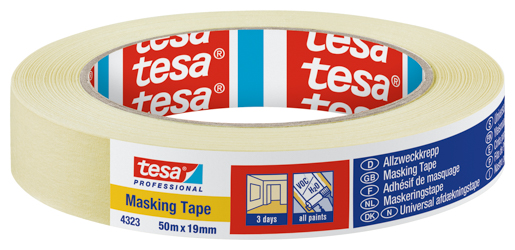 Tesa 4323 Tesakrepp Basic 50m:19mm, hellbeige