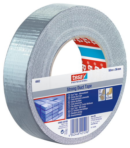 Tesa 4662 Duct Tape 50m:36mm, silber / matt