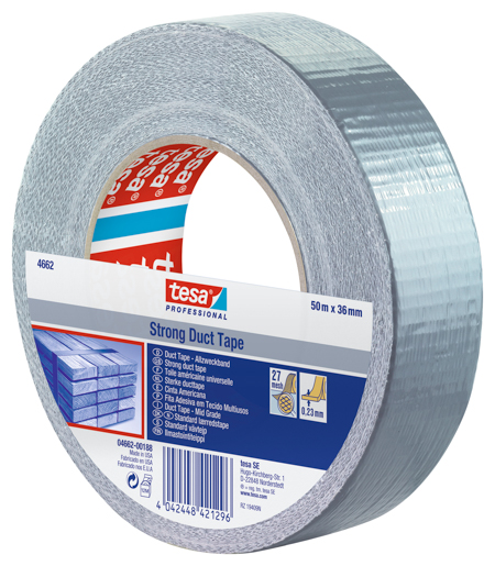 Tesa 4662 Duct Tape 50m:36mm, silber / matt