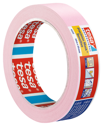 Tesa 4333 Präzisionskrepp Sensitiv 50m:25mm, hellrosa