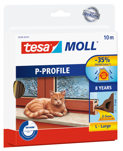 Tesa 5395 Tesamoll Clasic 10m:9mm:5,5mm, braun, P-Profil