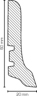 MPlus Südbrock HSL 22.60.6 250cm 20x60mm Holzk.Buche ged. lack. gewölbt