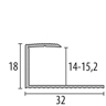 MPlus Einfassprofil 215 SBS 270cm 14 - 15,2mm Alu Silber elox. F4 Best
