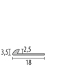 MPlus Abschluss-Einfassprofil 356 250cm 2,5mm Alu Silber elox. F4 Best