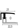 MPlus Abschlussprofil 557 7 - 12mm 100cm Alu Edelstahl elox. F2G Mono Clip
