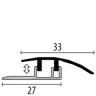 MPlus Anpassungsprof. 576 4 -7,5mm 100cm Alu Edelstahl elox. F2G Design Clip