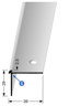 MPlus Treppenkantenprofil 870 SBS 250cm 2,5mm Alu Silber elox. F4 29 x 39mm